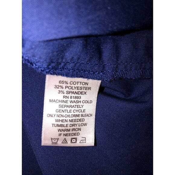 Denim & Co Womens Size S Top Button Front Long Sleeve Top Pocket Blue Tunic - Picture 9 of 9